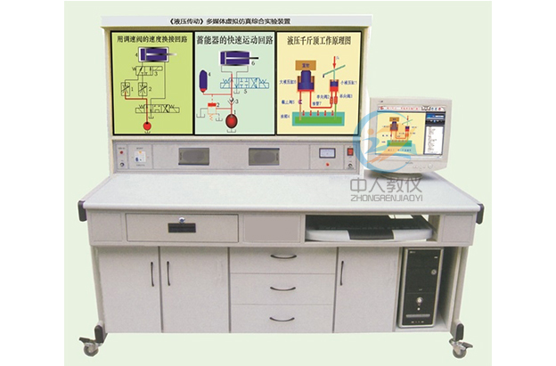 液壓傳動多媒體仿真設計綜合實驗裝置,液壓示教實驗臺
