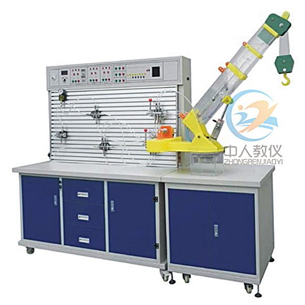 透明吊車液壓模擬實訓(xùn)裝置(圖1) 透明吊車液壓模仿實驗裝置,儲物儲物儲物柜式機(jī)床電氣技能實驗臺