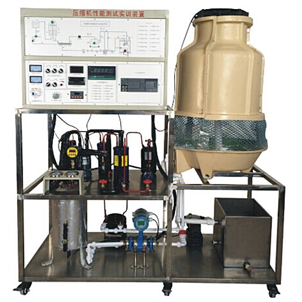 智能制冷壓縮機性能測試實訓(xùn)裝置(圖1) 智能制冷壓縮機功能測量試驗實驗裝置,后橋總成拆卸裝配實驗臺