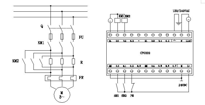 plc電動機(jī)正反轉(zhuǎn)控制實驗(圖1)